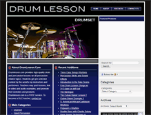 Tablet Screenshot of drumlesson.com